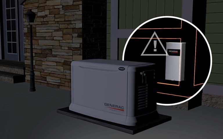 When power is lost, a Generac standyby generator senses the problem and immediately starts to prepare to restore power to your home