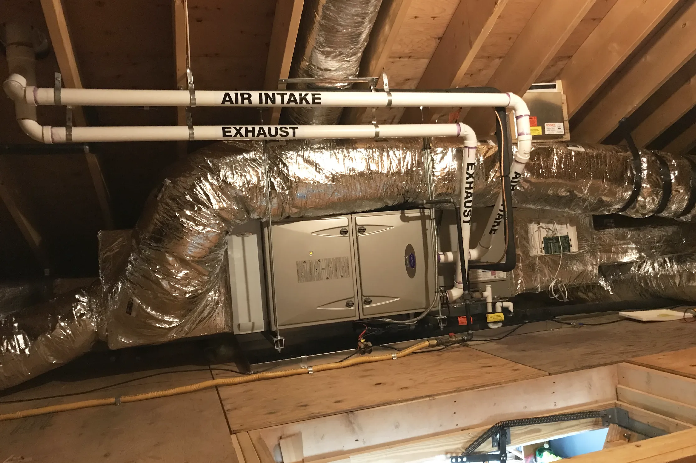 Carrier Installation in an attic